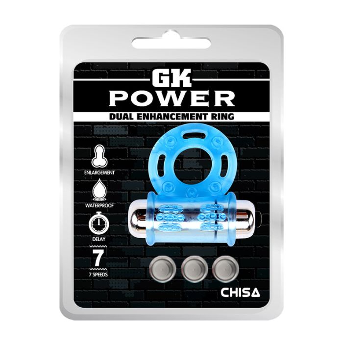 GK Power Vibrating Cock Ring - Blue