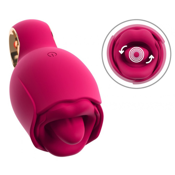 Flower Rose Licker Rotating Oral Fun Pink