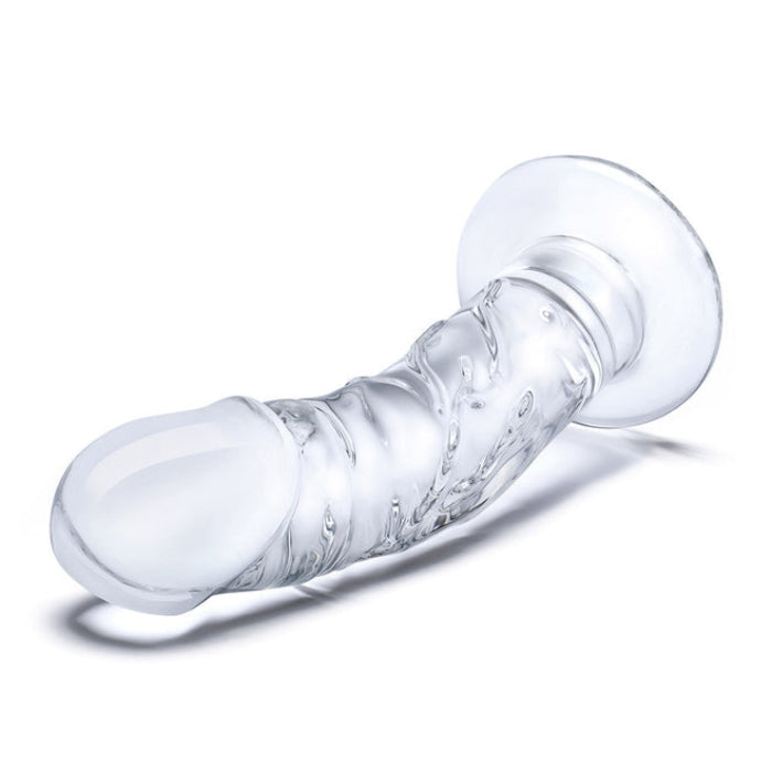Includes a luxury storage satin bag. Size circumference: 4.5 inches. Insertable length 6.25 inches. Total length 7 inches. Realistically shaped and textured for your most sensual, stimulating fantasies. Curved shape for direct G-Spot/P-Spot penetration. Compatible with all lubricants.