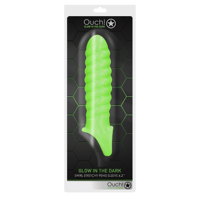 Designed with an authentic bondage aesthetic, but with the added delight of the glow-in-the-dark properties. Are you looking for just a couple of inches more in the most comfortable way possible? Then this is exactly what you need! The thick sleeve is shaped to give optimal stimulation and because of the ball strap it will stay in place.