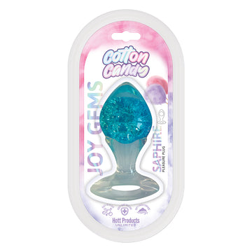 Glass Cotton Candy Joy Gems Anal Plug Saphire