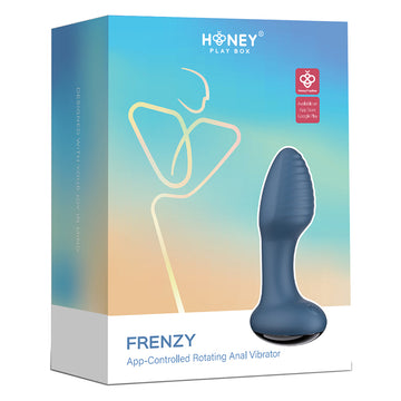 Honey Frenzy Rotating Anal Plug Blue