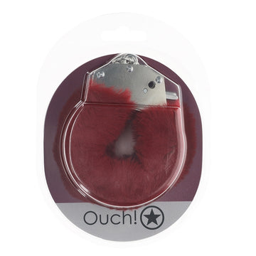 Ouch! Fluffy Handcuffs Burgundy