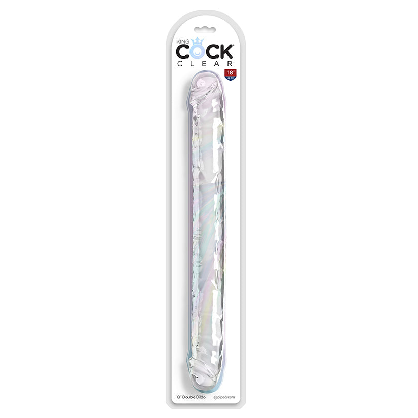 King Cock Clear 18-Inch Double Penetration Dildo