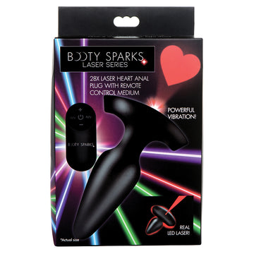 Booty Sparks LED Laser Heart Vibrating Anal Plug Medium
