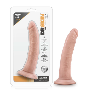 Dr. Skin 7.5 inch Dildo No Scrotum Light