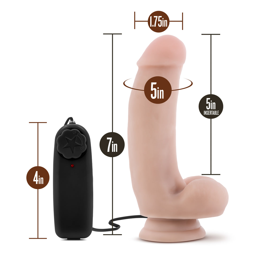 Coverboy The Quarterback 7 inch Dildo with Scrotum