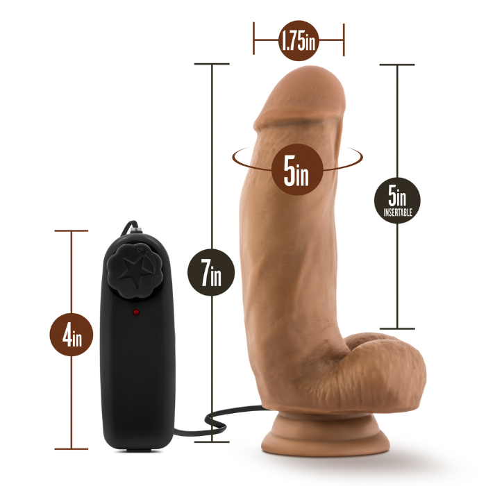 Coverboy MMA Fighter Vibrating Dildo with Scrotum