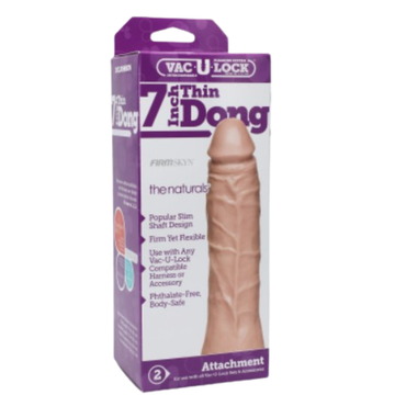 Vac-U-Lock Thin Dong Dildo Light