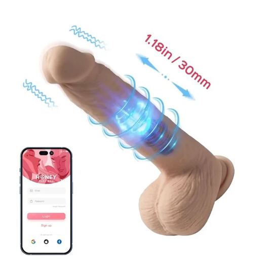 Honey Kenzo Thrusting Dildo 7F (App)(USB