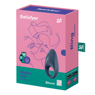 Satisfyer Mighty One Cock Ring Blue (USB)
