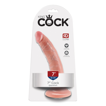 King Cock 7 inch Dark Dildo No Scrotum