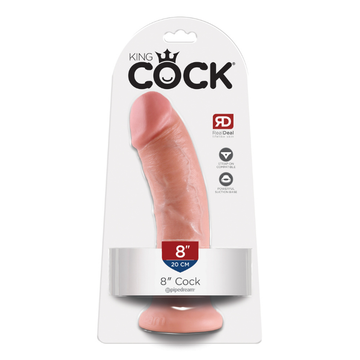 King Cock 8 inch Dark Dildo No Scrotum
