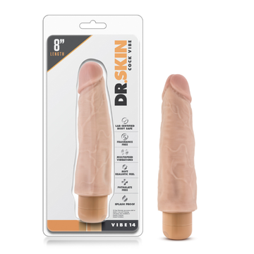 Dr. Skin 8 inch Dildo No Scrotum Light