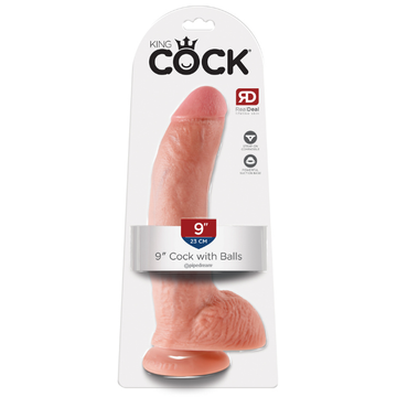 King Cock 9 inch Dildo No Scrotum Light