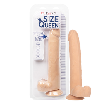 Size Queen 10 Inch Dildo with Scrotum (25.5cm)
