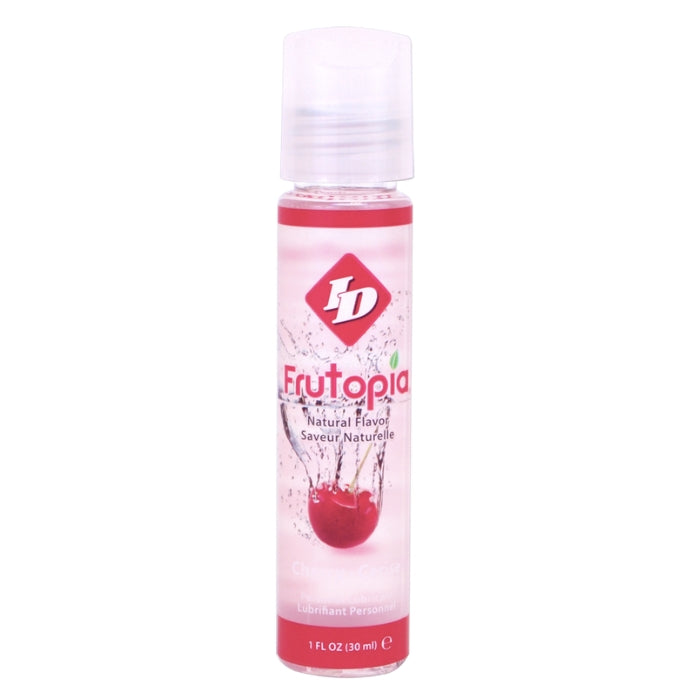 Add a little flavor to the bedroom with this delectable cherry fruit flavored lube. Frutopia ® line comes available in a sexy 30ml bottle for ease of application. Whether you’re looking for a citrusy blast or a refreshing mouthful. Frutopia ®’s water-based formula is naturally sweetened, has no sugars, and contains no artificial coloring. In fact, Frutopia ® is even considered vegan-friendly because our ingredients are extracted from natural vegetable-based sources. 