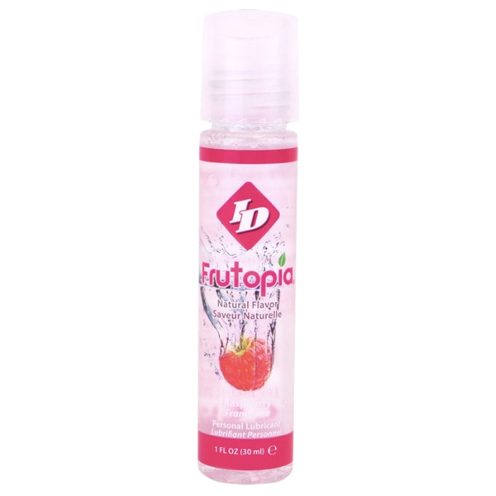Add a little flavor to the bedroom with this delectable raspberry fruit flavored lube. Frutopia ® line comes available in a sexy 30ml bottle for ease of application. Whether you’re looking for a citrusy blast or a refreshing mouthful. Frutopia ®’s water-based formula is naturally sweetened, has no sugars, and contains no artificial coloring. In fact, Frutopia ® is even considered vegan-friendly because our ingredients are extracted from natural vegetable-based sources. 