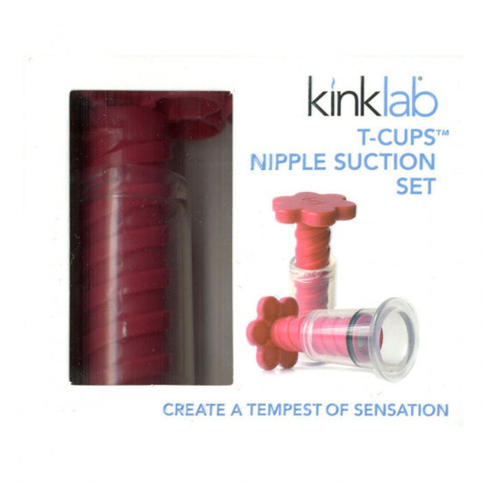 The Kinklab T-Cups Nipple Suction Set is the perfect accessory to add something extra to their BDSM play. These nipple suction cups are designed to create a powerful vacuum effect that increases blood flow and sensitivity, making your nipples more responsive to touch and teasing. The cups are also adjustable, so you can control the intensity of the suction, making them perfect for beginners and experienced users alike.