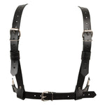 The harness is fully adjustable with buckle straps over the shoulders and around the back, ensuring a comfortable and secure fit for wearers of all sizes. 