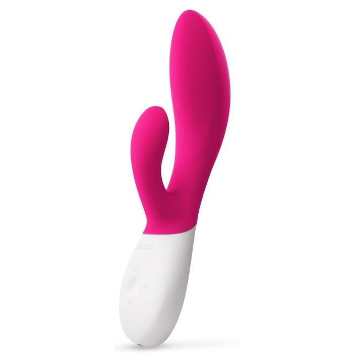 Cerise INA WAVE 2 offers many updates, including 12 different vibration settings and a broader range of intensities. It also features LELO's WaveMotion technology that simulates intimate finger-like massage. The sensations that come from INA WAVE 2 resemble those of a real-life touch thanks to its updated design and use of smooth body-safe silicone. 100% waterproof and USB rechargeable.