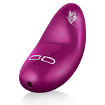 Deep Rose Lelo Nea 2 clitoral vibrator. This is perfectly shaped for clitoral stimulation with 8 exciting modes. The curved shape encourages foreplay by being able to be used around the shaft of the penis while fitting snugly into your hand for easy teasing! Lay the toy between you and your lover during intercourse. Petite and easy to travel with. Floral design makes this a lovely gifting product. 100% waterproof. USB Rechargeable.