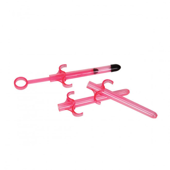 The lubricant launchers narrowed injector makes it easy to ease into anal or vaginal play by lubricating those hard to reach places. The convenient finger grips allow for precise insertion while the attractive casing is easy to clean. Includes two additional launchers. 8.9cm insertable, 1.27cm in diameter
