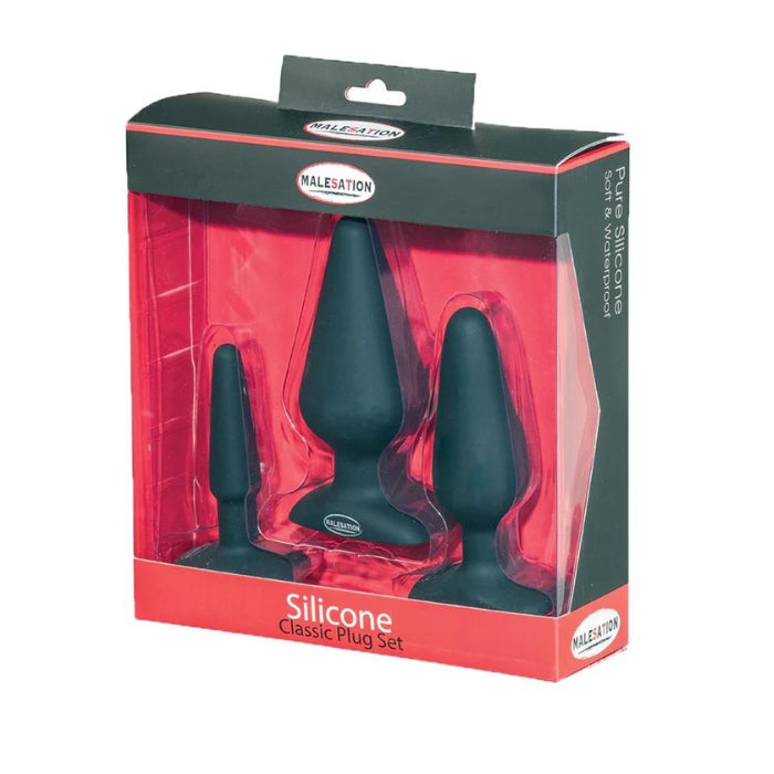 This anal plug set is designed for gradual play at your own pace. You can start small, graduate on to your medium plug when you're ready and head on to the large plug as a grand finale.