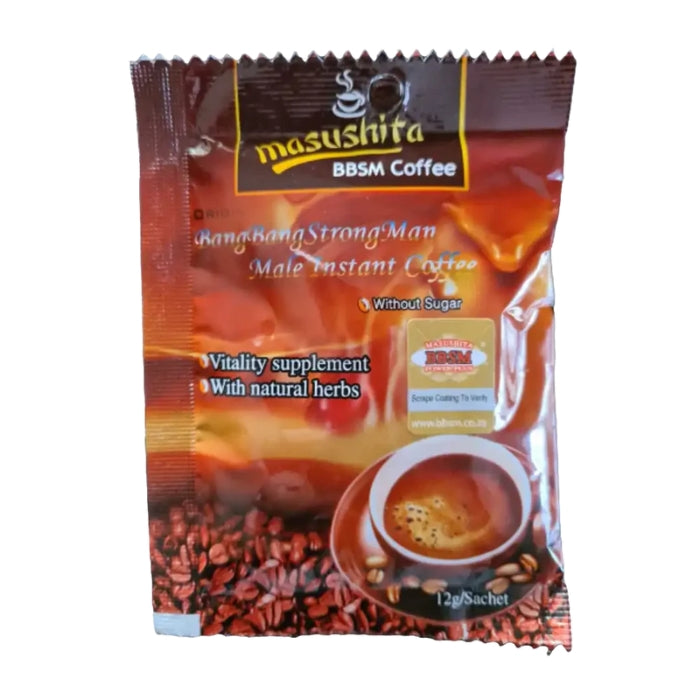 Masushita BBSM Sex Coffee is a unique combination of natural herbs, vitamins and minerals that has been shown to improve overall sexual experience. The natural ingredients have been added to high quality freeze dried coffee, for a great tasting warm beverage, with a boost when you need it most.