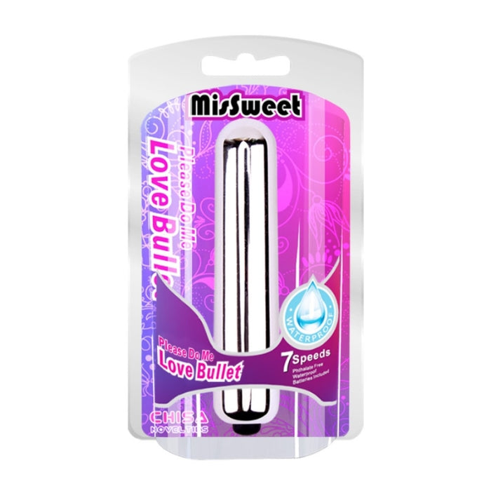 Miss Sweet "Please Do Me" Bullet - Silver, a discreet and powerful pleasure accessory designed to ignite your desires. With 7 exciting functions, this sleek and silver bullet delivers a range of sensations to suit your mood. Crafted for both solo and shared experiences, it's the perfect companion for intimate exploration.