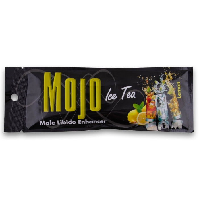 Mojo Ice Tea Male Libido Enhancer lemon is smooth, refreshing and tasty, while increasing performance, size and libido. Just add water, ice & enjoy. Or use it as a cocktail with your favourite alcoholic beverage. Dosage: Take 1 Sachet 1 hour prior to sexual activity. Do not exceed the daily limit.