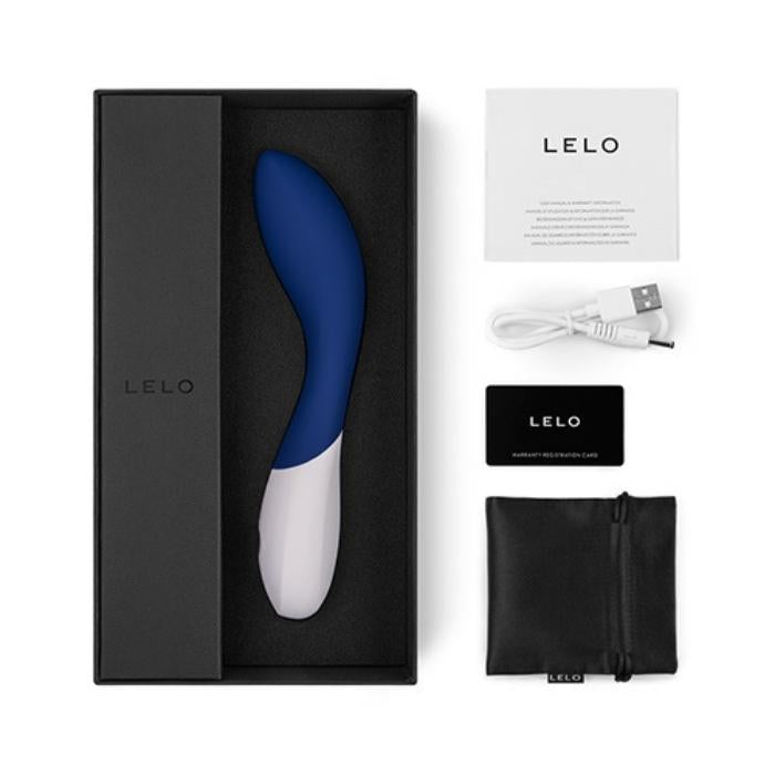 Mona Wave comes with a manual, USB charging cord, satin storage pouch and Lelo warranty card.