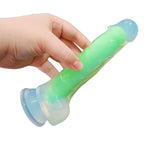 Neo Elite Glow in the Dark dildos feature SENSA FEEL dual density technology: a see-through layer over a firm core that shines in the darkness. The two-layer construction creates an ultra-realistic feel. It is soft yet firm. Neo Elite offers a tapered head for easy insertion. Its above-average length makes using this toy's strong suction cup easier than ever. Or it'll fit into your favorite harness! Made of 100% platinum cured