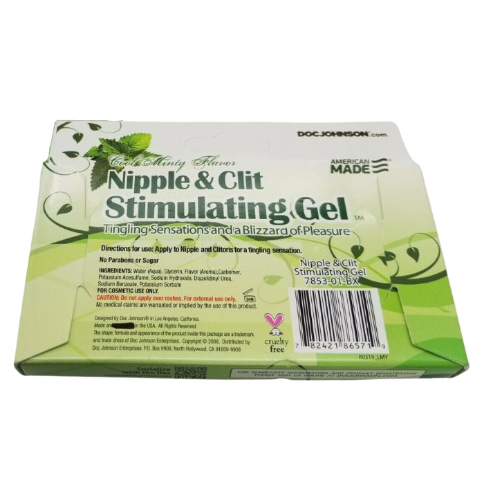 Increase sensitivity and add some tingle to your nipples and/or clitoris with this water based Nipple and Clitoral Stimulating Gel that is silky smooth and doesn't leave a sticky residue. 29ml Mint flavoured tube.