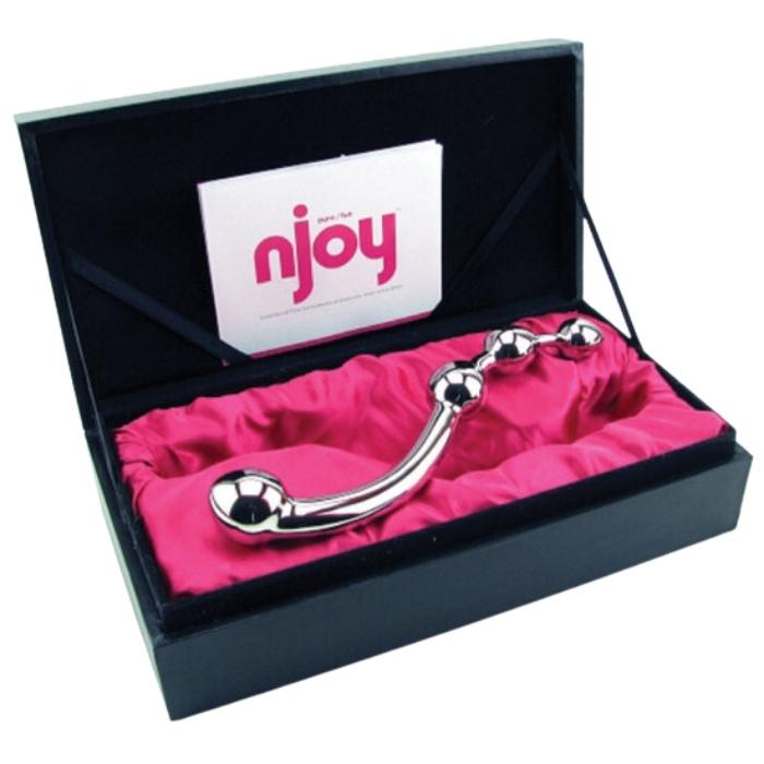 The most versatile design, the njoy Fun Wand, provides a plethora of sensual possibilities. Ideal alone or with a partner, the Fun Wand is great fun for combined oral and G-spot stimulation, or flip the toy (and your partner!) over and use the graduated bulbs to give them the anal treat you know they deserve. 20cm L x 1.9 - 2.5cm Diameter of bulbs.