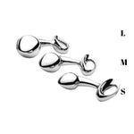 Equally fun for hot bedroom play or to wear all day for some naughty secret stimulation. Pure Plugs combine a large head for that delicious stretch of penetration, with a tapered stem for easy retention and long-term comfort. Stainless Steel is considered hypoallergenic. Length 65mm x 32mm. 