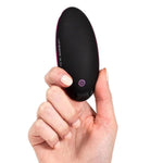 OhMiBod Club Vibe 2.OH Remote Control is a panty vibe that slips into a custom black lace thong (Included). Wear the vibe out on the town or at a quiet restaurant. Choose between 5 thrilling intensity levels. Control the vibe with the remote or switch to club mode. The vibe has a mic built into the wireless remote, that vibrates and pulses to music or your voice. The remote control has a range of 5-6 meters. USB rechargeable.