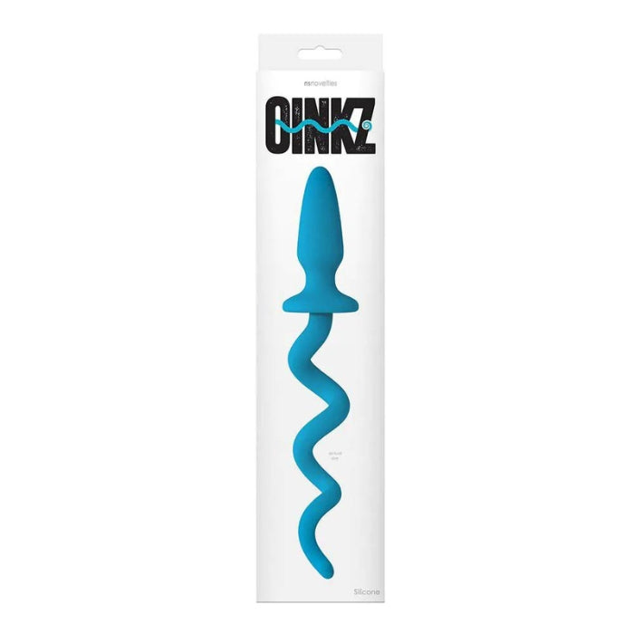 Oinkz Pig Tail Anal Plug - Blue