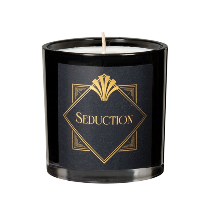 Allow the candle to melt to the outer edge of the glass. Extinguish the flame, dip into the liquid pool of warm oil and drizzle the warm oil onto your partner’s skin for a sensual massage. These massage candles are alluring and inviting. Warm and sensual. A romantic blend of Amber, warm Sandalwood and a hint of Musk.