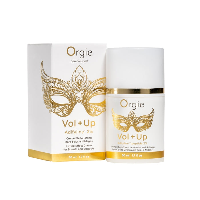 The Portuguese brand ORGIE Vol + Up Firming Breast & Buttock Lifting Cream that is specially added with a breast-enhancing peptide Acetyl Hexapeptide 38 which is an innovative and efficient breast-enhancing ingredient that can significantly stimulate fat cells that helps increase the size of the breasts and buttocks area.