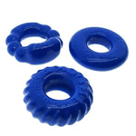 Oxballs Bonemaker – 3 Cock Rings pack. TRUCKT large is a ribbed non-roll grippy ring perfect for your junk or stacking on your balls. DO-NUT is a ring that grips tight for maximum bone-ness. 6-PACK is rippled with a ball flange for more ball-lift.