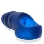 Open-ended sheath with wavy ripples on the shaft, and texture inside, So everyone gets max stimulation. Made of PLUS+SILICONE™, Oxballs slick soft silicone & stretchy TPR blend. It has a sling base that keeps the sheath in place, no straps or harness needed.