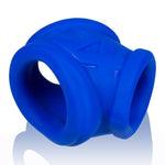 The Oxsling is reinforced with a thick ring that will push your scrotum down and away from your body. The soft material and multi-ring design gives you the feeling of a hand gently squeezing you. This versatile shape allows you to wear this product in a few different ways for a different fit and feel. Wear the smaller ring facing downward for a tighter fit on your scrotum or flip it towards your body for more pressure. Made from silicone.
