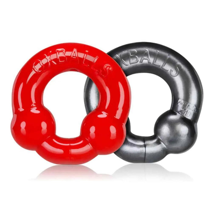 The underside of each ring has blubbery dual nodules that work as pressure points to keep your penis rigid and ready to go. The Cock Ring Oxballs are worn to provide you with a thicker, firmer erection. These super stretchy rings are suitable for all sizes. Made from FLEX TRP. Thickness:1.91cm, Outside Circumference:16.51cm, Inside Circumference: 7.62cm