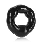 Thruster is a super stretchy full sized cockring that will not pinch or strangle you. Place the large ball under your scrotum to push up your balls. Worn to provide you with a thicker, firmer erection. Made from FLEX TRP. Thickness:1.91cm - 2.54cm, Outside Circumference:19.05cm, Inside Circumference:9.53cm