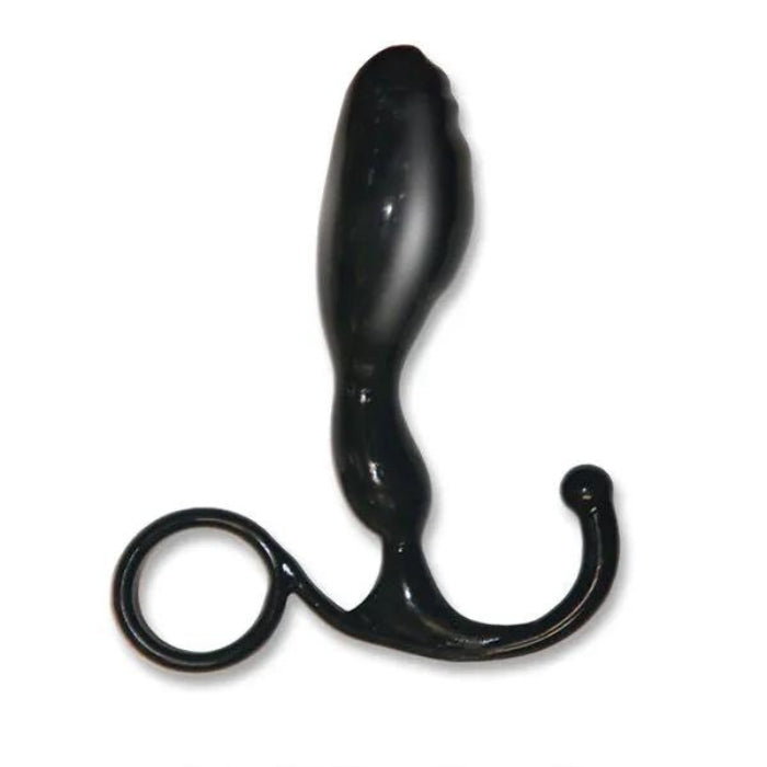 This prostate massager is for the more experienced players. Sized up to rigorously massage the prostate without missing the perineum pressure points, it’s carefully designed for ease of use, with a large finger-loop handle for easy release. P-Zone Advanced allows you to explore the exciting world of prostate stimulation with a truly ingeniously designed instrument. Product Size: 1.2” widest diameter x 5.25" Length. Insertable 4"