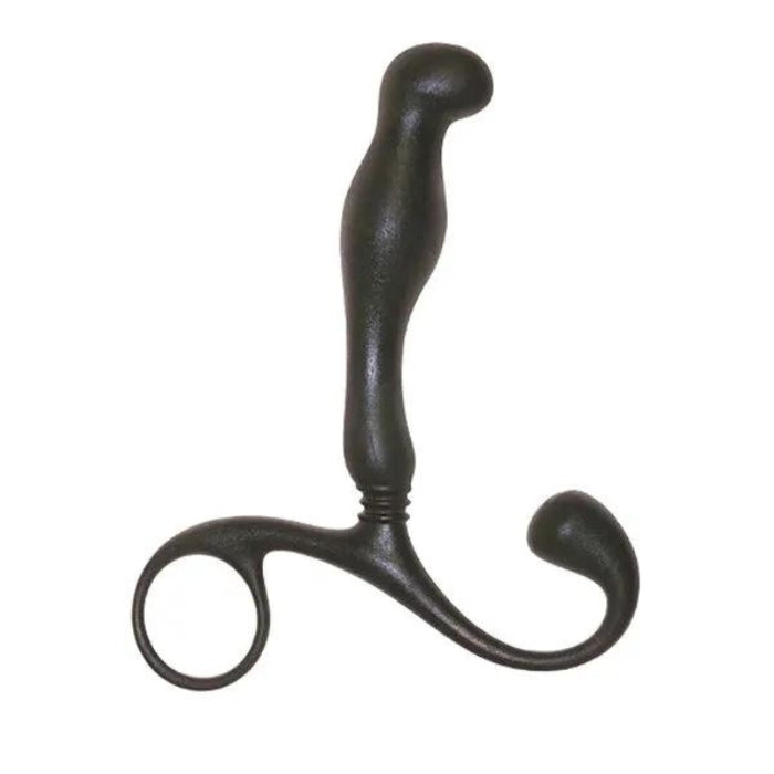 The P-Zone Plus is even more angled and concentrated; a slightly more assured massager targeting the perineum pressure point. Carefully designed for ease of use, its matte finish holds lubricant perfectly in place, and its ergonomic handle allows for easy entry and release. For intermediate to advanced users. Product Size: 1" widest point x 5.25" Length. Insertable 4"