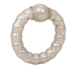 Sensually beaded for your ultimate stimulation pleasure, the Pearl Beaded Prolong Ring is the perfect exotic toy for the first time and experienced users. The stretchy and flexible ring is designed for performance support and prolonged rock hard Erections. Made using phthalate free, non-toxic materials Silicone Ring, faux Pearl Beads. Ring measures 1.5 inches in diameter. Bulk weight 0.1 ounce.
