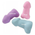 Penis Shaped Bath Bombs, a fun and unique way to add excitement to your bath time. Each pack comes with three bath bombs in different colors and scents. The pink one offers a delightful Rose fragrance, the purple one provides a soothing Lavender scent, and the blue one brings the refreshing aroma of the Ocean.