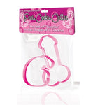 Add a hint of Nookie in the shape of a cookie, 2 pack penis shaped cookie cutters. Perfect for bachelorette parties or to add some naughty fun to your next party. MEASUREMENTS: Length: 3" (7.62 cm), Width: 4" (10.16 cm).